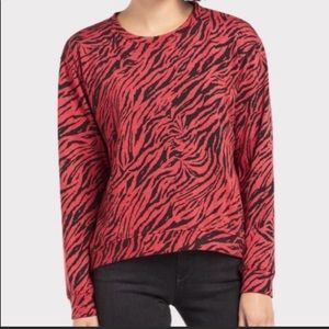 Sundry red zebra crewneck sweatshirt